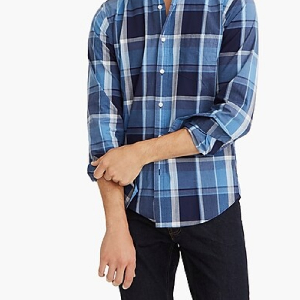 J. Crew Plaid Regular Flex Casual Shirt